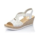 Rieker Damen Keilsandalen 61916, Frauen Sandalen,Wedge-Heel,Sommerschuhe,Freizeitschuhe,offene...