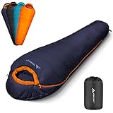 Forceatt Schlafsack, 3 bis 4 Jahreszeiten Deckenschlafsack Schlafsack für Camping, Reisen und...