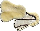 Merino Lammfell Sattelsitzbezug Sattelbezug englisch aus 100% Merinowolle für 16-18 Zoll Sättel,...