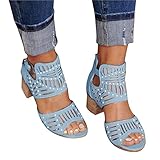 Sandalen Damen Flach, Damen Flip Flops Flache Sandalen Zehentrenner Sandals Flip Toe-Thong...