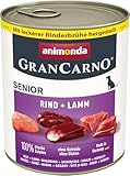 animonda GranCarno Senior Rind + Lamm (6 x 800 g), Hunde Nassfutter für ältere Hunde ab 7 Jahren,...