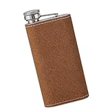 PEPWE Rostbeständige, lebensmittelechte Taschenflasche für Likör, kompaktes versiegeltes Design,...