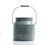 Layboo Handgefertigter Metallkrug im Shabby-Chic-Stil, Blumenhalter für Heimdekoration, Form E