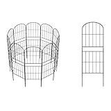 LIANTRAL 10 Stück Tier Barriere Zaun, Dekorativer Gartenzaun, Steckzaun Metall, Rostfeste...