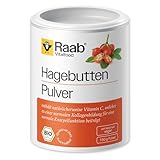 Raab Vitalfood Bio Hagebutten-Pulver mit pflanzlichen Omega-3 & 6-Fettsäuren & natürlichem Vitamin...