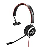 Jabra Evolve 40 UC Mono Headset – Unified Communications Headphones for VoIP Softphone with...