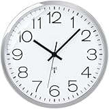 Epochic Funkuhr Wanduhr Ohne Tickgeräusche Lautlos 30cm Groß Moderne Wanduhr Funk...