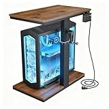 iPalamila PC Schrank mit Höhenverstellbarer Computerturmständer mit Rollen und...