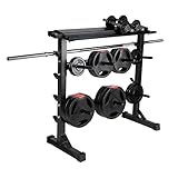 Ultrasport Hantelablage Ablage von Hantelscheiben, Kurzhanteln & Langhanteln, auf 3 Ebenen, inkl....