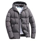 Caxndycing Steppjacke Herren Warmer Winterjacke Leichte Daunenjacke Bequeme Kapuzenjacke Casual...
