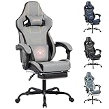 WOTSTA Gaming Stuhl Ergonomisch Gaming Chair Bürostuhl mit Fußstütze Racing Computerstuhl...