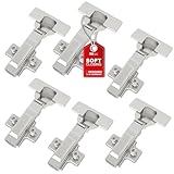 SOTECH SMOOTH 6 Stück SOFT-CLOSE Topfbänder 105° Eckanschlag T52 mit Montageplatten, Abdeckungen,...