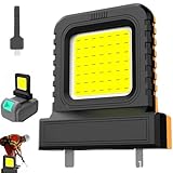High Brightness Floodlight - for All Power Tool Batteries, Outdoor Cordless LED Work Light, 2000...