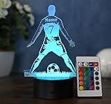 Optechvisual Personalisierte Fußball Lampe als Fussball Geschenk Idee stolze Torjubel Pose LED...