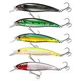 iUeeQKoo Hecht Köder,Kunstköder Wobbler Set,Angelzubehör,Fisch Köder Swimbait lebensechter für...