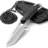 DRACHENADER Neck Knife Tanto Messer feststehend klein Fulltang Outdoor Mini-Messer mit...