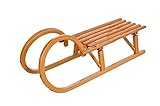COLINT VT-Sport Holzschlitten 100 cm Hörnerrodel Rodel Faltbarer Klappbarer Kinderschlitten Premium...