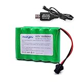 nvizyeu 6v Batterie, 1500mah wiederaufladbare 6v nimh akku, passend für rc Auto rc LKW...