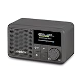 MEDION S66822 Tragbares Mini DAB+ Radio mit Bluetooth (Akku mit bis zu 6,5 Stunden, klein, dimmbares...