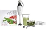 ESGE Zauberstab 90610 M 160 G Gourmet Stabmixer weiß bis 15.000 U/Min mit Zubehör