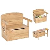 FANTASK 3 in 1 Kindersitzgruppe mit Sitzbank & Stauraum & Decke & Spielzeugkiste Aktivitätstisch,...