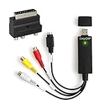 AUTOUTLET USB 2.0 Audio Video Grabber | inkl. Zubehörset Scart zu RCA/S-Video Adapter, RCA zu RCA...