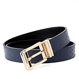 XHLYSM Schriften Herren-Ledergürtel aus massivem Kupfer mit Dornschließe, handgefertigter Gürtel,...