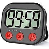Küchentimer, visueller digitaler Timer, magnetische Uhr, Stoppuhr, Countdown, LCD-Display für