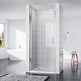 SONNI Duschkabine Duschtür Nischendrehtür 70 x 195 cm Nano Beschichtung Nischentür Schwingtür...
