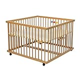 Kidsmax Laufgitter David 100 x 100 cm (klar lackiert)