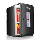 Vasip Mini Kühlschrank 15L Kühlschrank Klein Tragbar mit Kühl- und Heizfunktion, 220V AC + 12V...