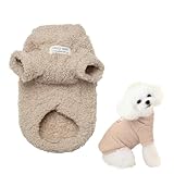 EIHI 1 Stück Haustier-Sherpa-Fleece-Pullover Weste Rollkragenpullover weiches Sweatshirt für...