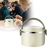 Edelstahl-Mittagessen mit hohem Erscheinungsbild, doppelschichtige Isolierschüssel mit Deckel,...