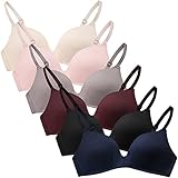 Adigau BHS für Mädchen Teenager Bra 6er Baumwolle Bralette Ohne Bügel Unterwäsche für Kinder...