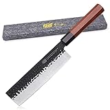 FINDKING Dynasty Serie Japanisches Nakiri-Messer, Profi-Gemüseschneider, Klinge aus 9Cr18MoV-Stahl...