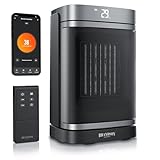 Brandson - Heizlüfter Wlan - Fernbedienung - Preisträger - ECO Modus energiesparend leise - WiFi...