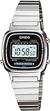 Casio Damen Digital mit Edelstahl Armbanduhr LA670W