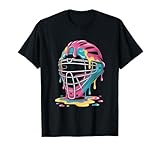 Torhüter Maske Eishockey Goalie Farben Tropfender Look T-Shirt