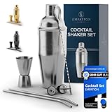 EMPATION Cocktail Shaker, 7-teiliges Cocktail Set - 700 ml Cobbler Shaker aus Edelstahl,...