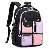 Tanou Schultasche Mädchen Rucksack Schule, Groß Schulrucksack Teenager Mädchen aus Oxford Stoff,...