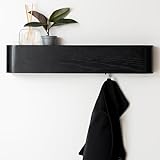 Kazai. Wandgarderobe 'Toke' | Moderne Design-Garderobe mit verdeckten Wandhaken | Garderobenpaneel...