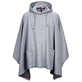 JJdocvanatic Kapuzenpullover Herren Cape Hoodie Poncho mit Kapuze Einfarbig Pullover Mit Taschen