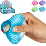 Quetschmuschel mit Meerjungfrau Muschel Anti Stress Wasser Glitzer Füllung Knet Squeeze Ball
