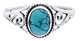 Windalf Bohemia Damen Silber-Ring LUCY 9 mm Glücks- & Freundschaftsring Vintage 925 Sterlingsilber...
