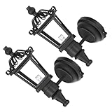 GARIOUANS 2 Stück LED Modellhaus Zubehör Dekorative Puppenstuben Wandlampe Schwarz Realistische...