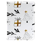 Reisepass-Clip, PU-Leder, 10,2 x 14 cm, für Reisende, Weihnachtsgeschenk, Baummuster-01,...