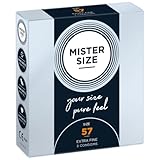 MISTER SIZE Mister Size MS03-57 mm Latex-Kondome mit Reservoir, 7 Größen erhältlich, 3 Stück