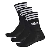 adidas 3 Stripes Crew Socks Socken 3er Pack (39-42, black/white)