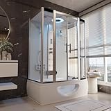 Tronitechnik® Duschtempel Dusche IKARIA 135x80x220cm Komplettdusche Fertigdusche mit Wanne,...