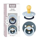 BIBS Colour Studio Schnuller 2er-Pack, BPA-frei, Kirschform Nippel. Naturkautschuk/Latex,...